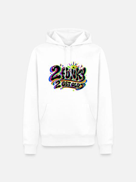 2 funky 2 get old - Männer Premium Bio Hoodie - Weiß