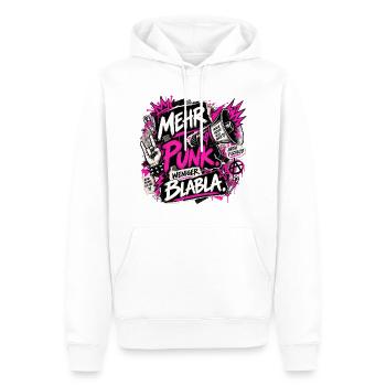 Mehr Punk Weniger Blabla - Männer Premium Bio Hoodie - Weiß - Vorne - Nico (187cm)