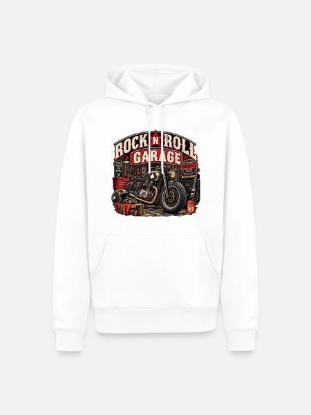 ROCK'N'ROLL-GARAGE | Custom Ride - Männer Premium Bio Hoodie - Weiß