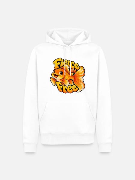 Goldfische - Männer Premium Bio Hoodie - Weiß