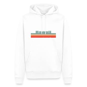 Hawaï Vintage - Sweat à capuche Premium bio Homme - blanc - Devant - Nico (187cm)