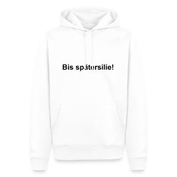 Bis spätersilie! - Männer Premium Bio Hoodie - Weiß - Vorne - Nico (187cm)