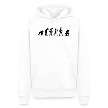 Evolution Fotograf Geschenk Mensch Affe Fotografie - Männer Premium Bio Hoodie - Weiß - Vorne - Nico (187cm)