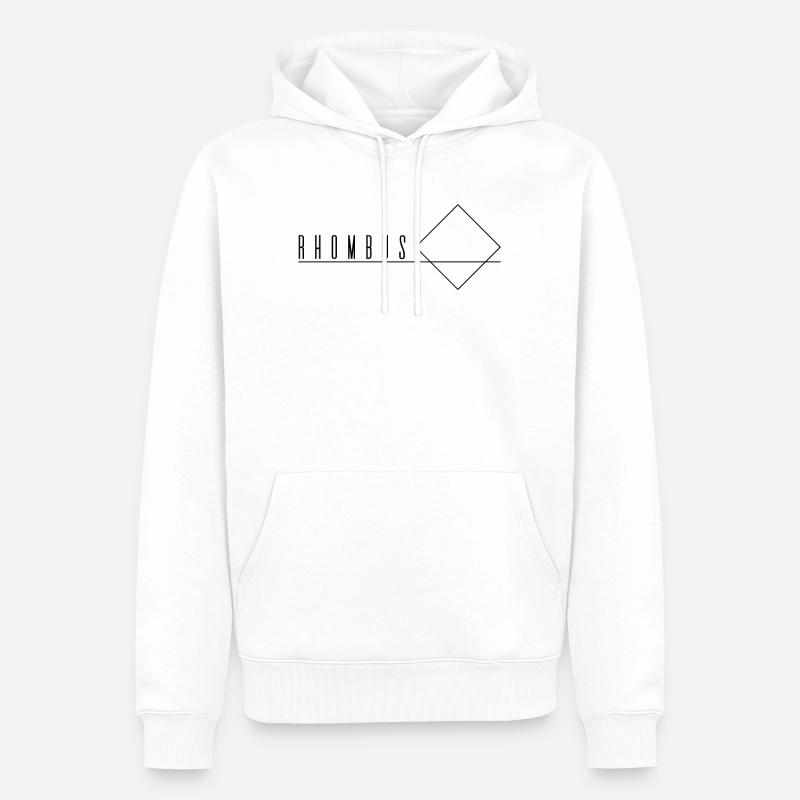 RHOMBE - Sweat à capuche Premium bio Homme - blanc