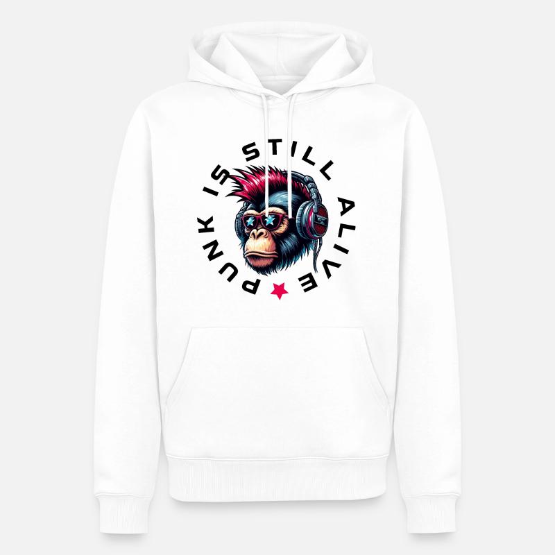 Punk is still alive 2 - Männer Premium Bio Hoodie - Weiß