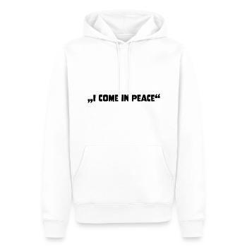 Galaxy Science Space Lover I Come In Peace - Männer Premium Bio Hoodie - Weiß - Vorne - Nico (187cm)
