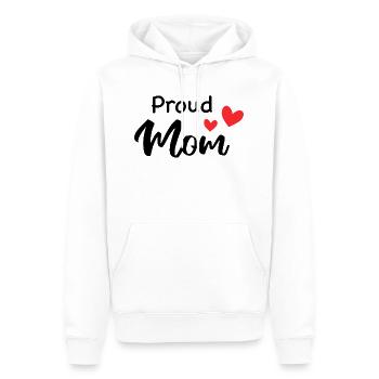 Proud Mom - Sweat à capuche Premium bio Homme - blanc - Devant - Nico (187cm)
