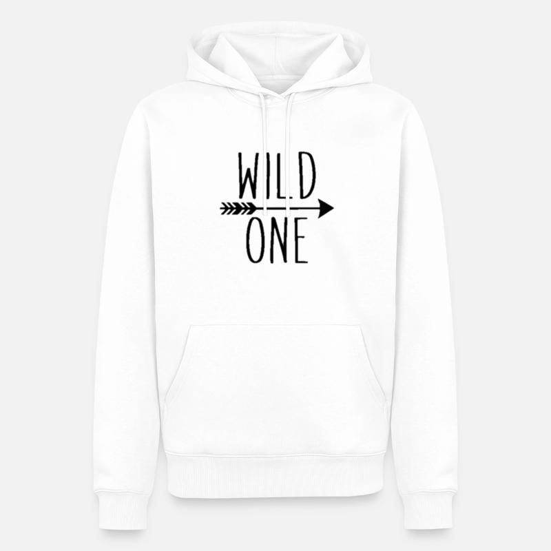 Wild One / Geschenk Geschenkidee - Männer Premium Bio Hoodie - Weiß