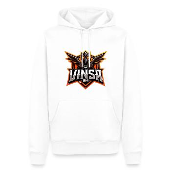Red Eagle logo only - Men’s Premium Organic Hoodie - white - Front - Nico (187cm)