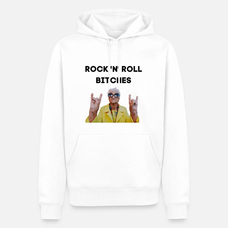 ROCK’n’roll - Sweat à capuche Premium bio Homme - blanc