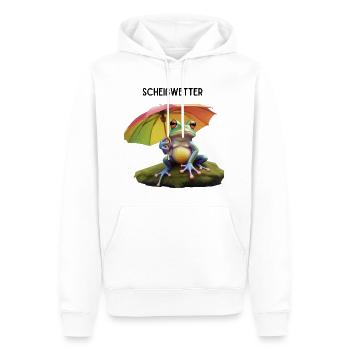 Scheißwetter - Männer Premium Bio Hoodie - Weiß - Vorne - Nico (187cm)