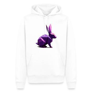 Lapin de Pâques en origami - Sweat à capuche Premium bio Homme - blanc - Devant - Nico (187cm)