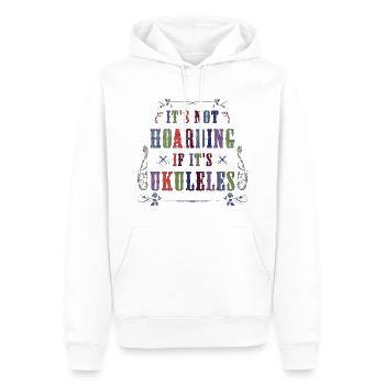 It's not hoarding if it's Ukuleles - Men’s Premium Organic Hoodie - white - Front - Nico (187cm)
