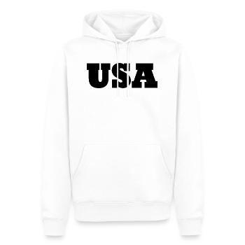 États-Unis - Sweat à capuche Premium bio Homme - blanc - Devant - Nico (187cm)