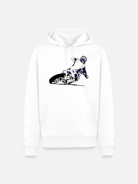 Supermoto - Männer Premium Bio Hoodie - Weiß