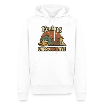 Ente se sentir non productif - Sweat à capuche Premium bio Homme - blanc - Devant - Nico (187cm)