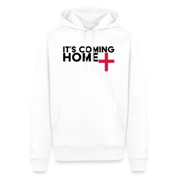 It’s Coming Home - Angleterre - Football - Sweat à capuche Premium bio Homme - blanc - Devant - Nico (187cm)
