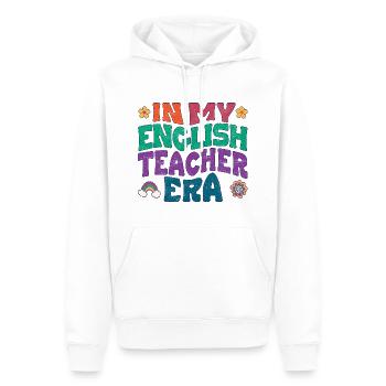In my English teacher era - Männer Premium Bio Hoodie - Weiß - Vorne - Nico (187cm)