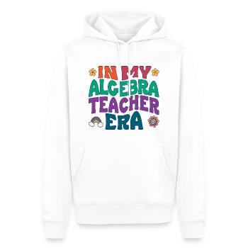 in my algebra teacher era - Männer Premium Bio Hoodie - Weiß - Vorne - Nico (187cm)