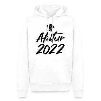 Abschluss Abitur 2022 Hut Pinselschrift - Männer Premium Bio Hoodie - Weiß - Vorne - Nico (187cm)