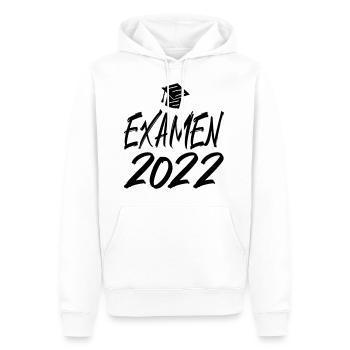 Abschluss Examen 2022 Hut Pinselschrift - Männer Premium Bio Hoodie - Weiß - Vorne - Nico (187cm)
