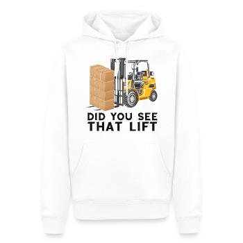 Warehouse drivers and warehouse workers for forklifts - Men’s Premium Organic Hoodie - white - Front - Nico (187cm)