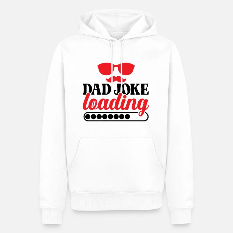 Dad Joke Loading - Männer Premium Bio Hoodie - Weiß