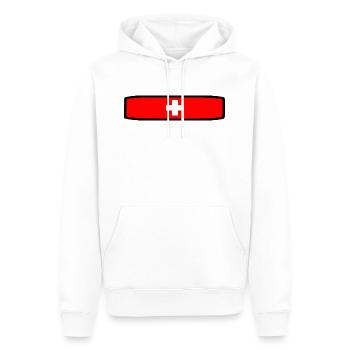 Drapeau suisse - Sweat à capuche Premium bio Homme - blanc - Devant - Nico (187cm)