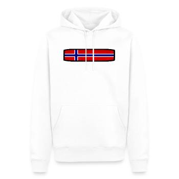 Norwegen Flagge - Männer Premium Bio Hoodie - Weiß - Vorne - Nico (187cm)