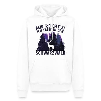 Mir reicht's! Ich fahr' in den Schwarzwald - Männer Premium Bio Hoodie - Weiß - Vorne - Nico (187cm)