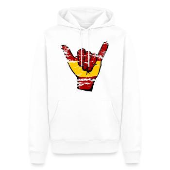 Spanien Flagge Surfing Symbol used - Männer Premium Bio Hoodie - Weiß - Vorne - Nico (187cm)