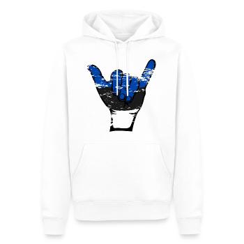 Estland Flagge Surfing Symbol used - Männer Premium Bio Hoodie - Weiß - Vorne - Nico (187cm)