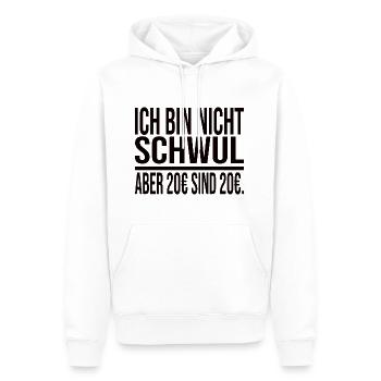 Ich Bin Nicht Schwul - Lustiger Spruch - Männer Premium Bio Hoodie - Weiß - Vorne - Nico (187cm)
