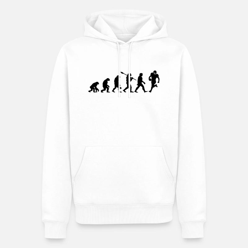 Evolution Rugby - Sweat à capuche Premium bio Homme - blanc