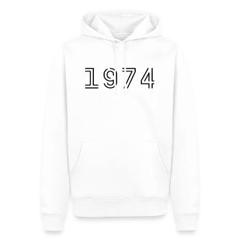 1974 Retro 1974 Cadeau 1974 Vintage 1974 - Sweat à capuche Premium bio Homme - blanc - Devant - Nico (187cm)