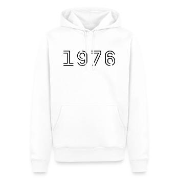 1976 Retro 1976 Geschenk 1976 Jahrgang 1976 - Männer Premium Bio Hoodie - Weiß - Vorne - Nico (187cm)
