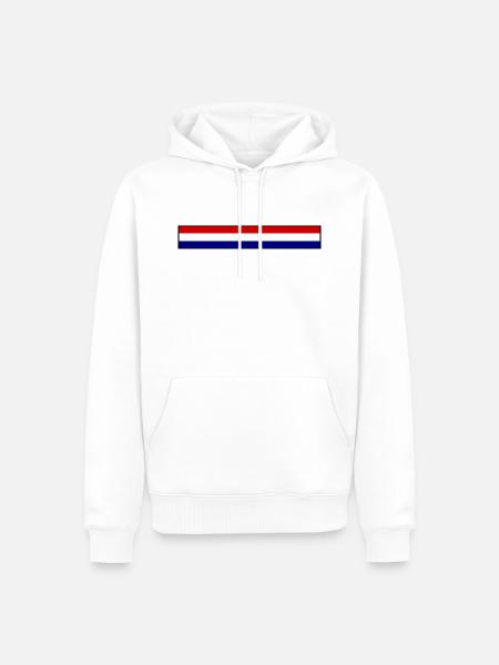 Drapeau Hollande - Sweat à capuche Premium bio Homme - blanc