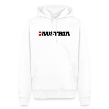 Autriche / Autriche - Sweat à capuche Premium bio Homme - blanc - Devant - Nico (187cm)