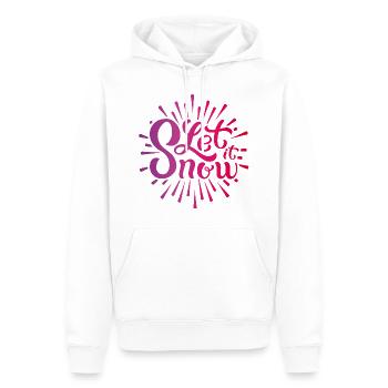 Let it snow Snow Winter Christmas Xmas - Men’s Premium Organic Hoodie - white - Front - Nico (187cm)