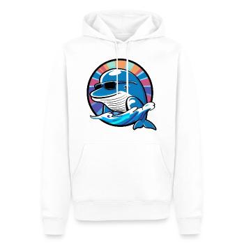 Wal Cool Comic - Männer Premium Bio Hoodie - Weiß - Vorne - Nico (187cm)