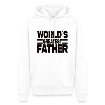 Le plus grand père du monde - Sweat à capuche Premium bio Homme - blanc - Devant - Nico (187cm)