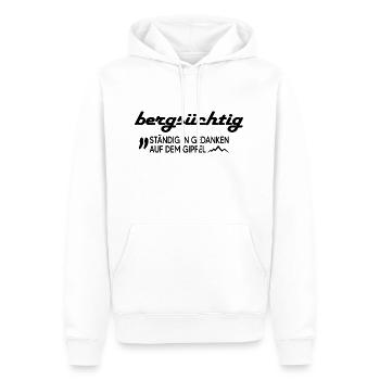bergwandern servus bergsüchtig alpin klettersteig - Männer Premium Bio Hoodie - Weiß - Vorne - Nico (187cm)