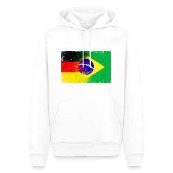 Germany Brazil Flag - Männer Premium Bio Hoodie - Weiß - Vorne - Nico (187cm)