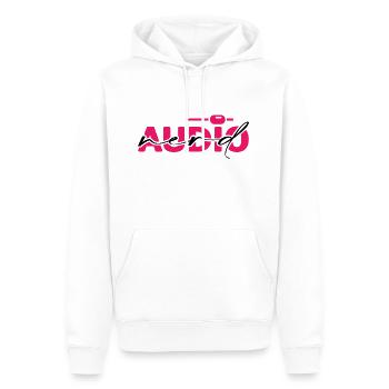 audio music-nerd minimal techno dj - Männer Premium Bio Hoodie - Weiß - Vorne - Nico (187cm)