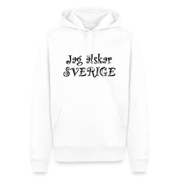 J’adore la Suède - Sweat à capuche Premium bio Homme - blanc - Devant - Nico (187cm)