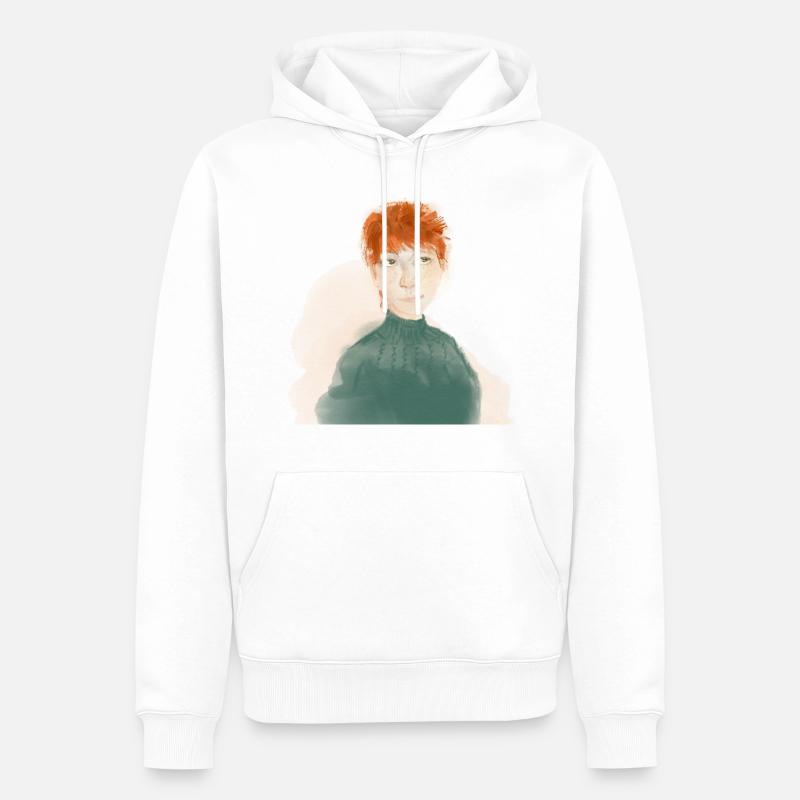 Redhead - Sweat à capuche Premium bio Homme - blanc