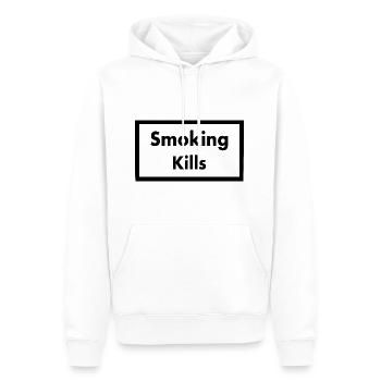 Smoking kills - Sweat à capuche Premium bio Homme - blanc - Devant - Nico (187cm)