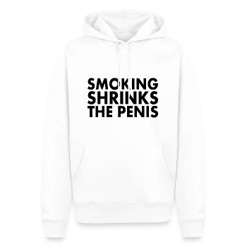 Smoking shrinks the penis - Männer Premium Bio Hoodie - Weiß - Vorne - Nico (187cm)