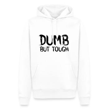 Dumb but tough - Männer Premium Bio Hoodie - Weiß - Vorne - Nico (187cm)
