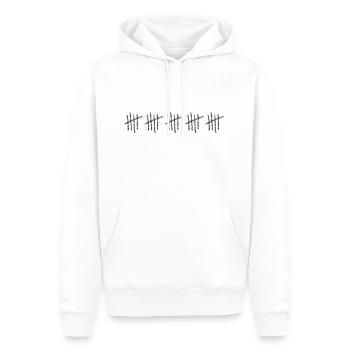 25e anniversaire 25 ans vingt-cinq ans - Sweat à capuche Premium bio Homme - blanc - Devant - Nico (187cm)
